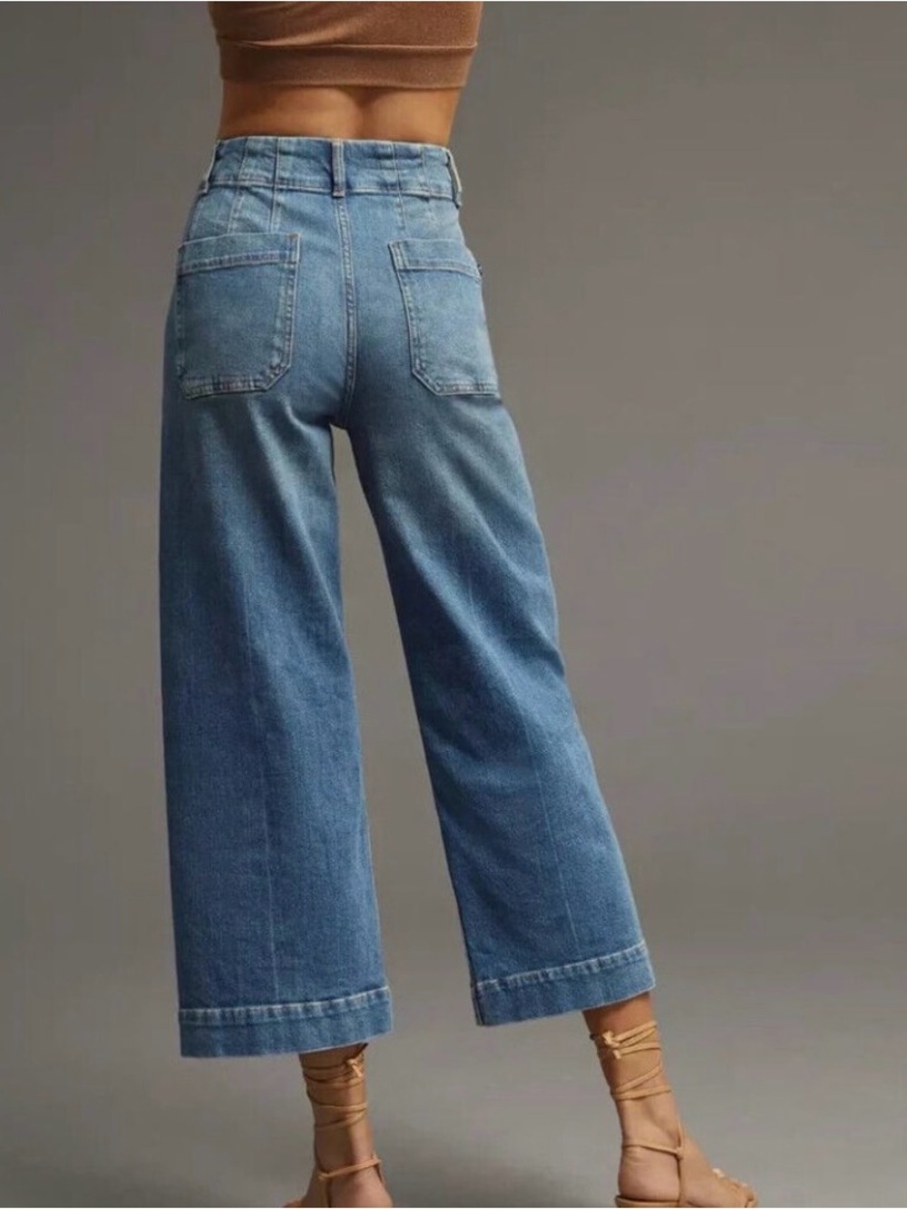 Anthropologie Pilcro Size 29 “The Skipper” Cropped Wide-Leg Jeans- gently used - Picture 2 of 14